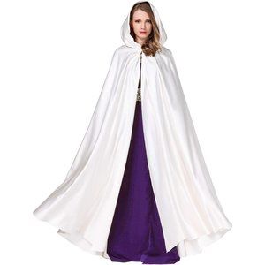 Women's Wedding Hooded Cape Bridal Cloak Poncho Full Length More Colors